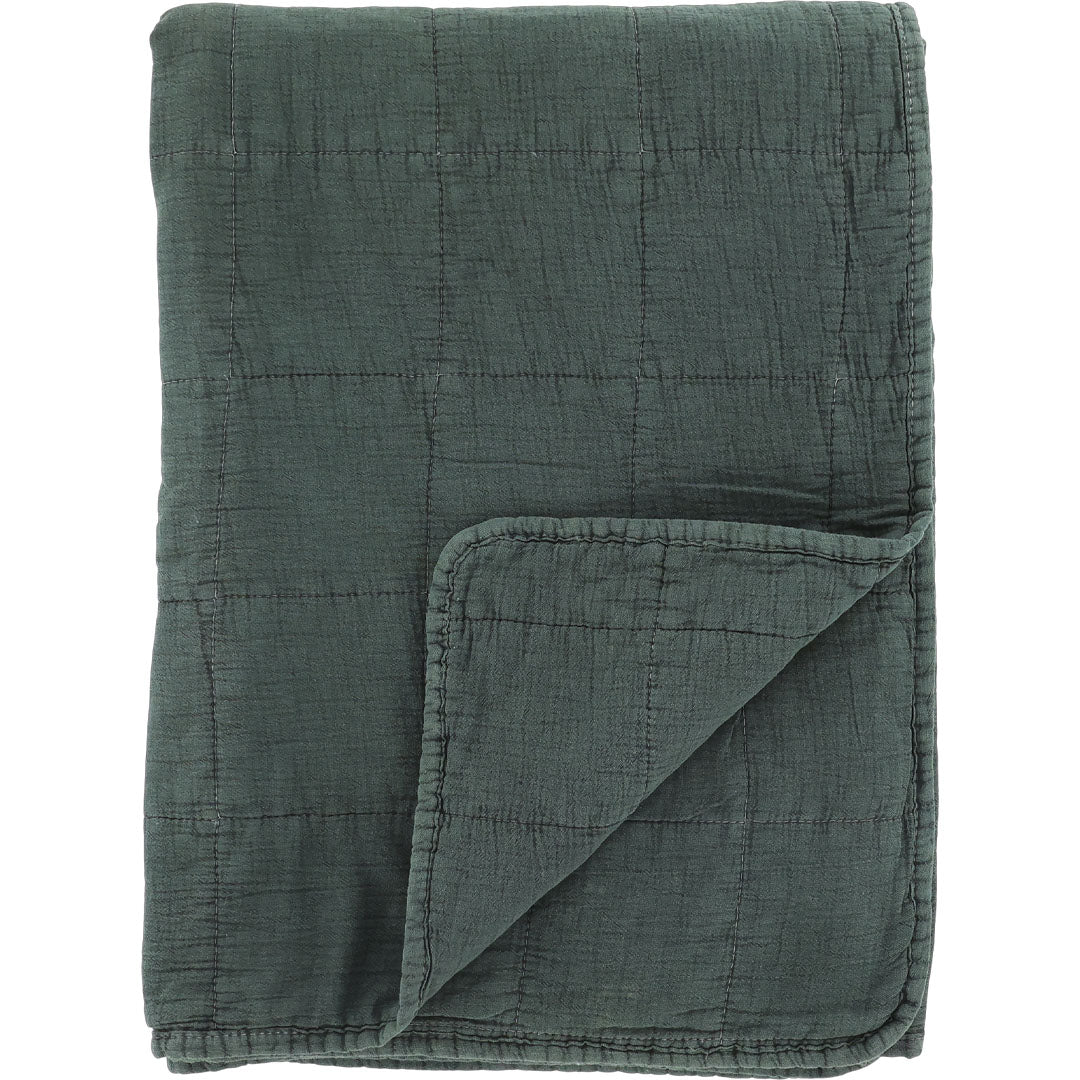 Chic Antique - Vintage Quilt Steppdecke forest green 130x180 cm