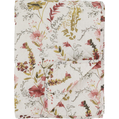Chic Antique - Vintage Quilt Steppdecke mit Wildblumen 130x180 cm