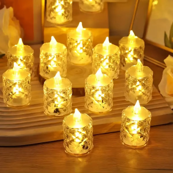 Kristall-Kerzenlicht ohne Flamme