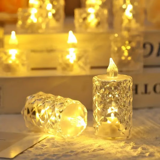 Kristall-Kerzenlicht ohne Flamme