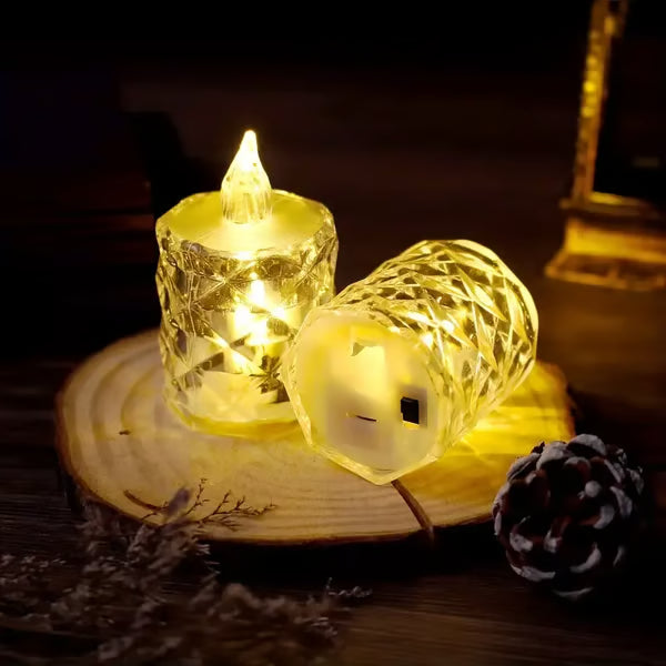 Kristall-Kerzenlicht ohne Flamme